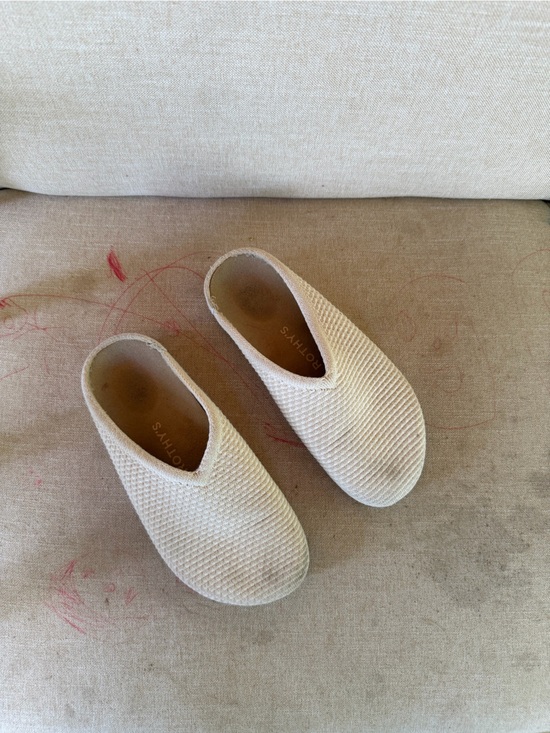 Rothy's Shoes - Rothy's Cream Waffle-Knit Clog Mules